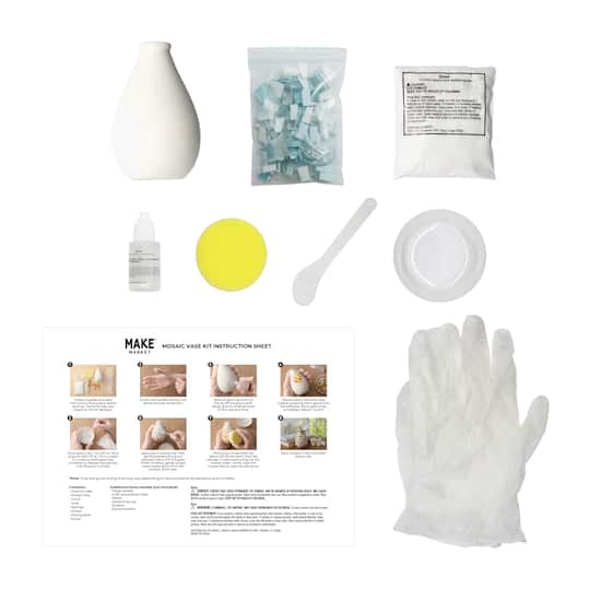 Teal & Gray Mosaic Vase Kit by Make Market®